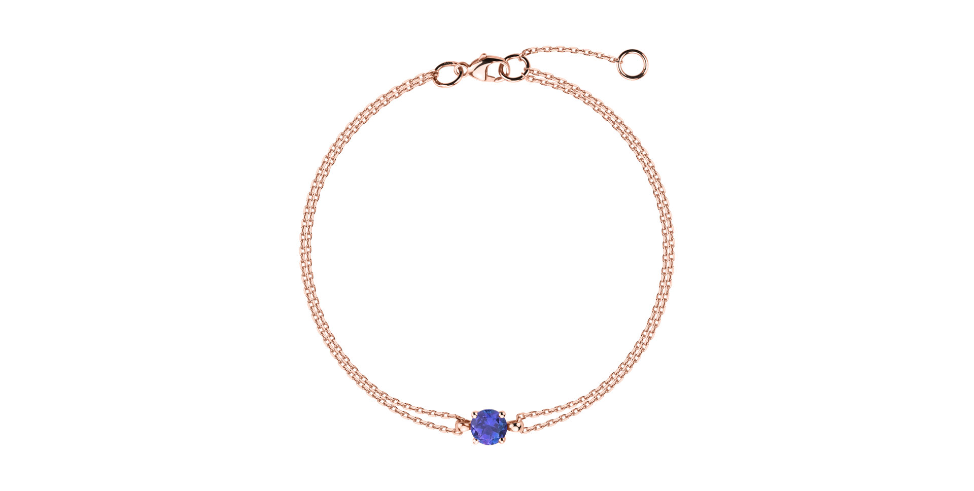 14ct rose gold bracelet with Tanzanite Roneme