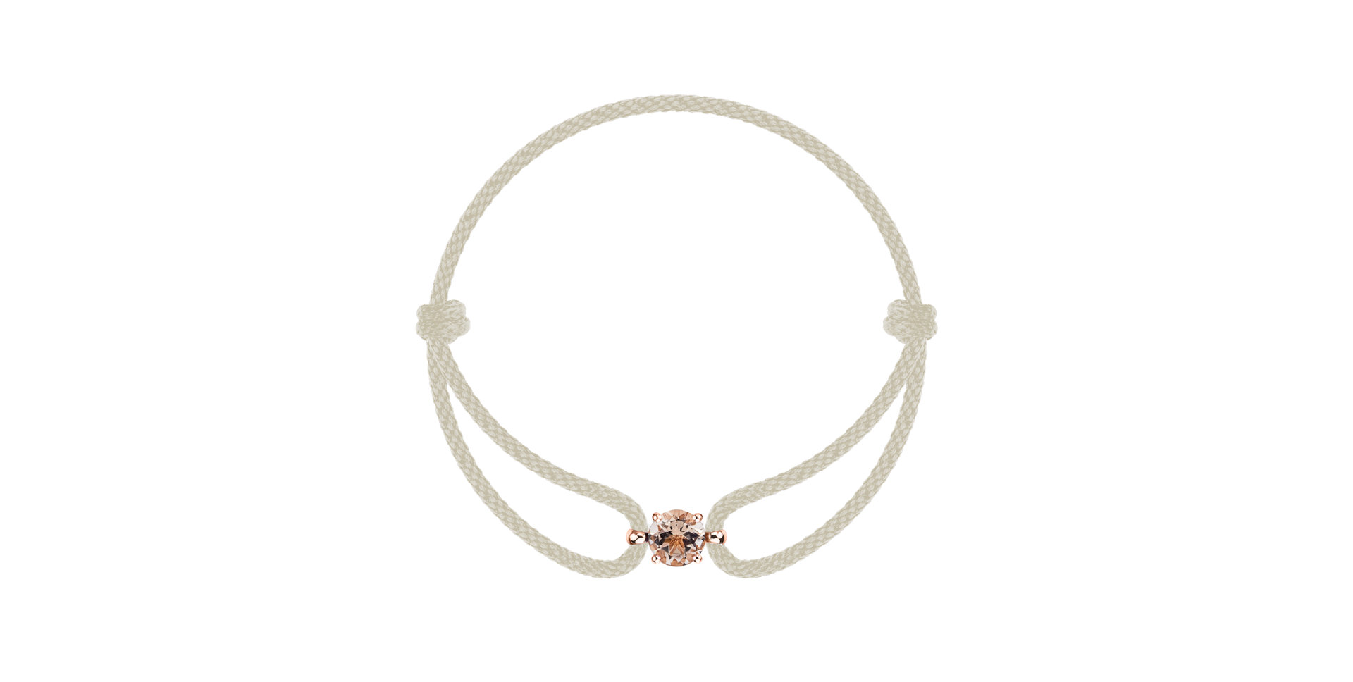 14ct rose gold bracelet with Morganite Delilah