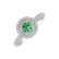 Diamond ring with Emerald Fares4