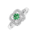 Diamond ring with Emerald Cate4