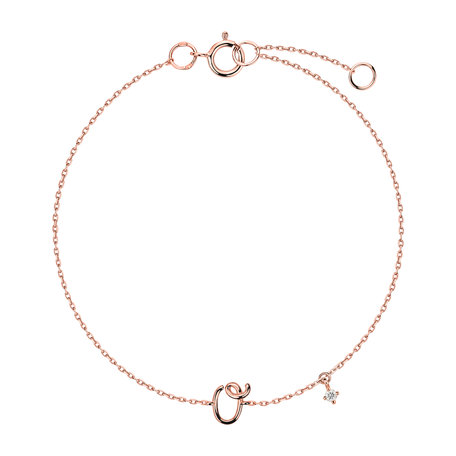 Diamond bracelet Curly Letters O