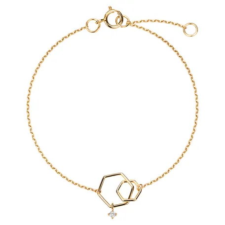 Diamond bracelet Hexagon Elegance