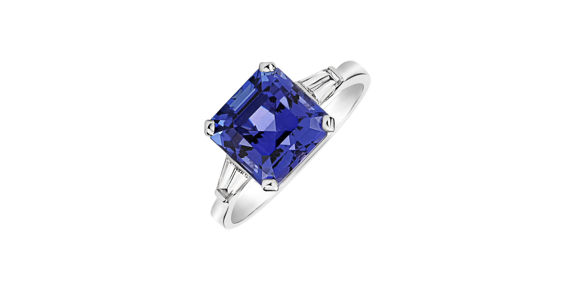 Diamond ring with Tanzanite Coronation Destiny