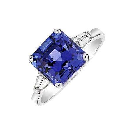 Diamond ring with Tanzanite Coronation Destiny