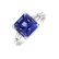 Diamond ring with Tanzanite Coronation Destiny4