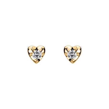Diamond earrings Full Hearts