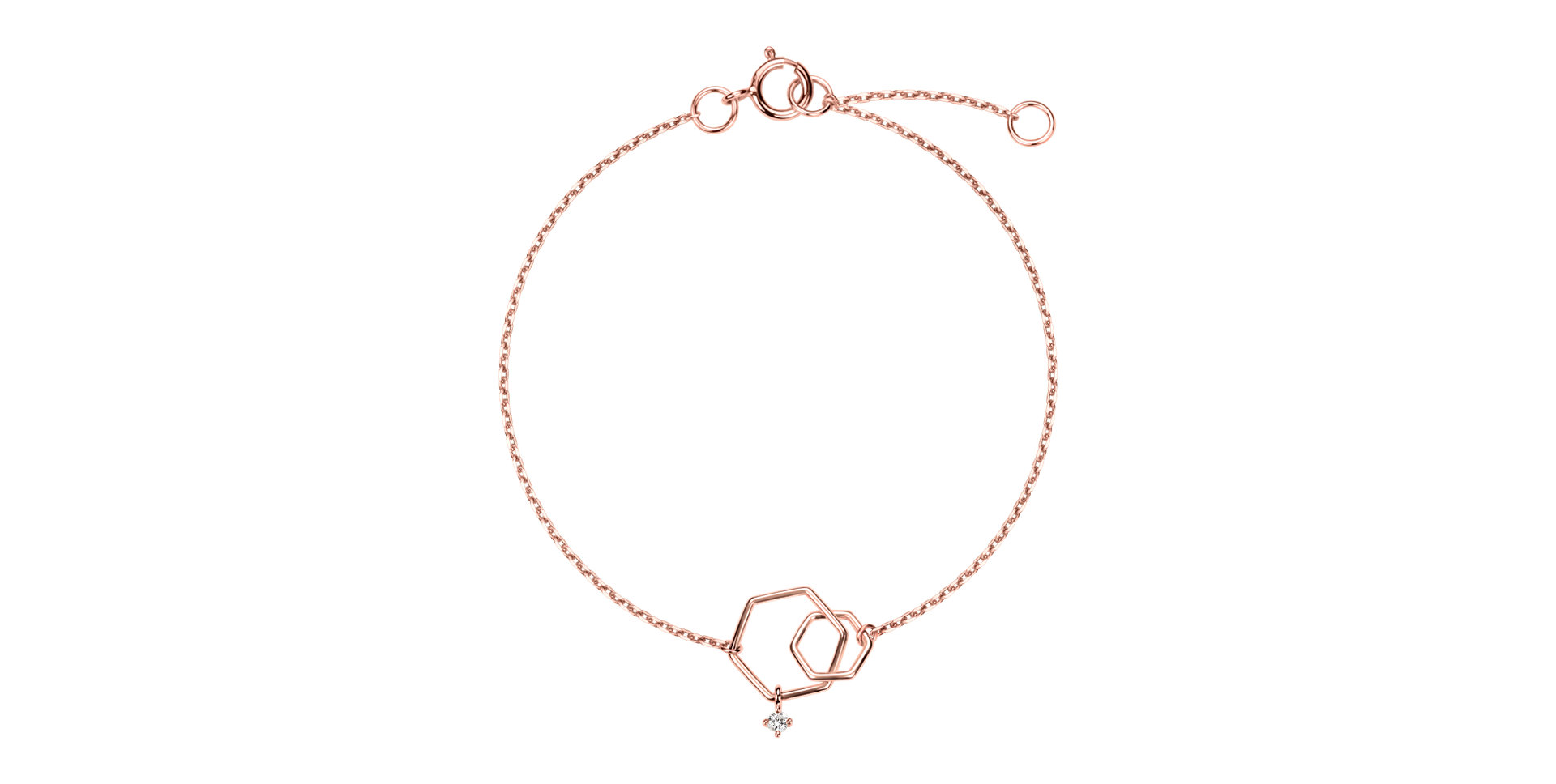 Diamond bracelet Hexagon Elegance