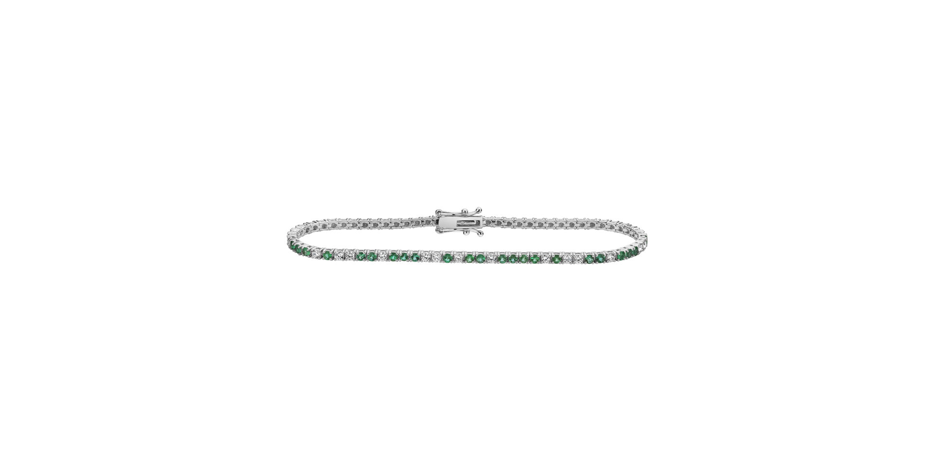 Diamond bracelet with Emeralds Aurorra