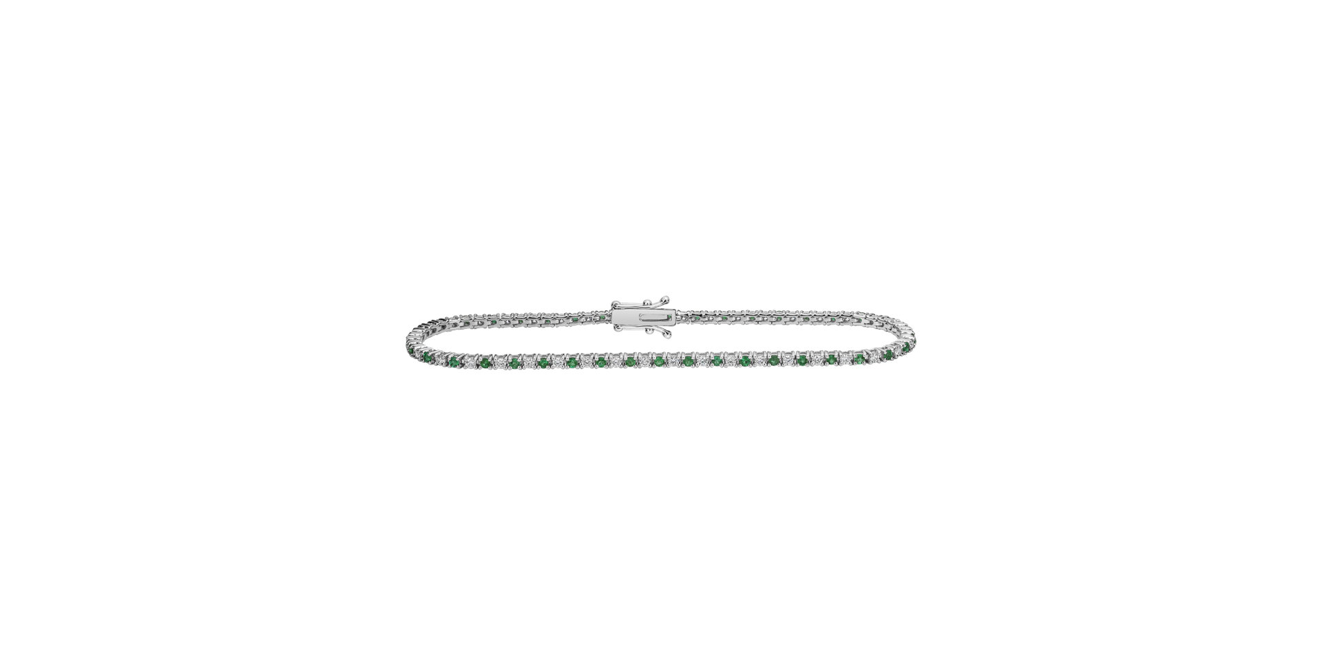 Diamond bracelet with Emeralds Belissia