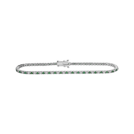 Diamond bracelet with Emeralds Belissia