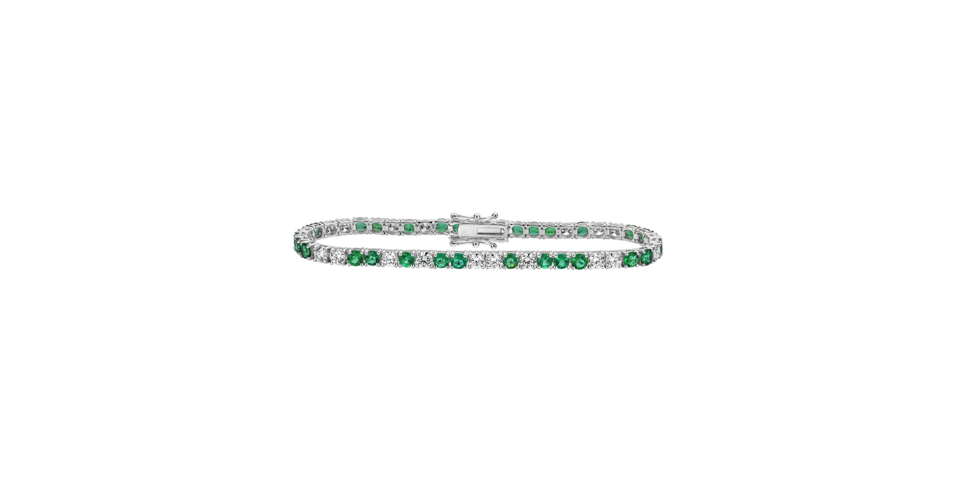 Diamond bracelet with Emeralds Belissia