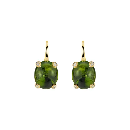 Diamond earrings with Tourmaline Claire