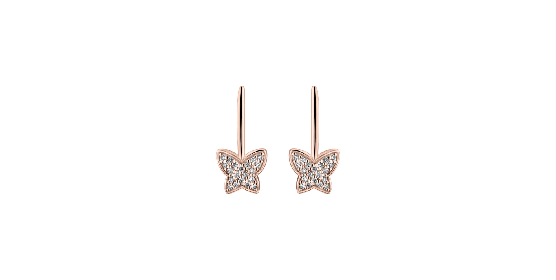Diamond earrings Sparkle Butterfly
