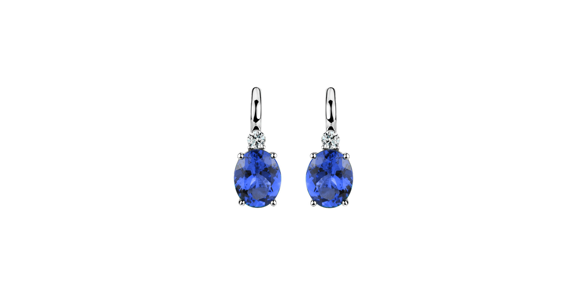 Diamond earrings with Tanzanite Juliette