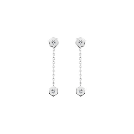 Diamond earrings HexaTwin