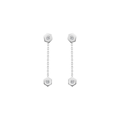 Diamond earrings HexaTwin