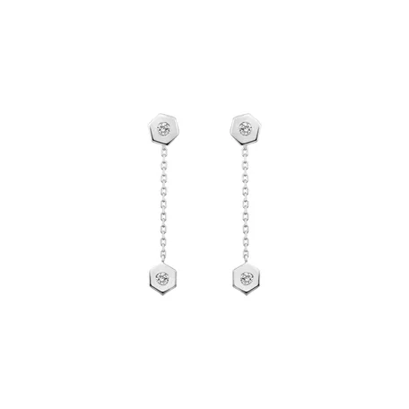 Diamond earrings HexaTwin