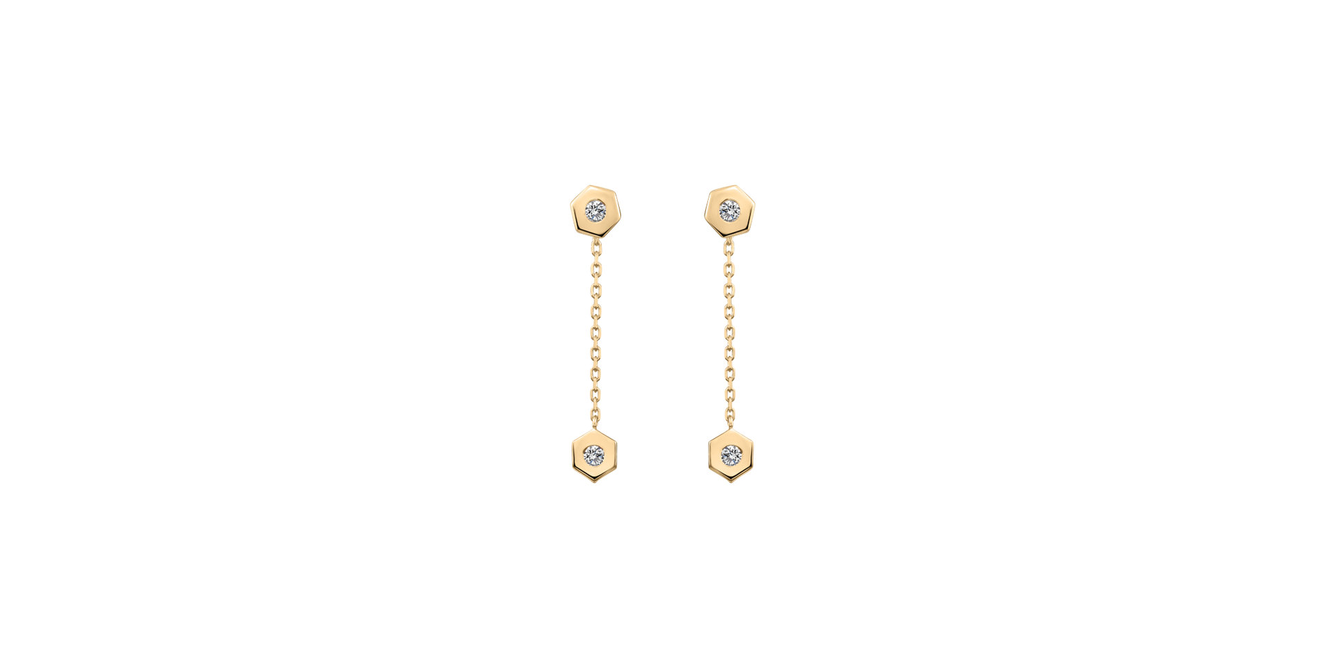 Diamond earrings HexaTwin