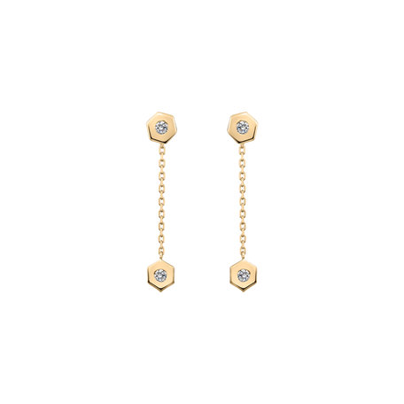 Diamond earrings HexaTwin