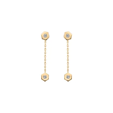 Diamond earrings HexaTwin