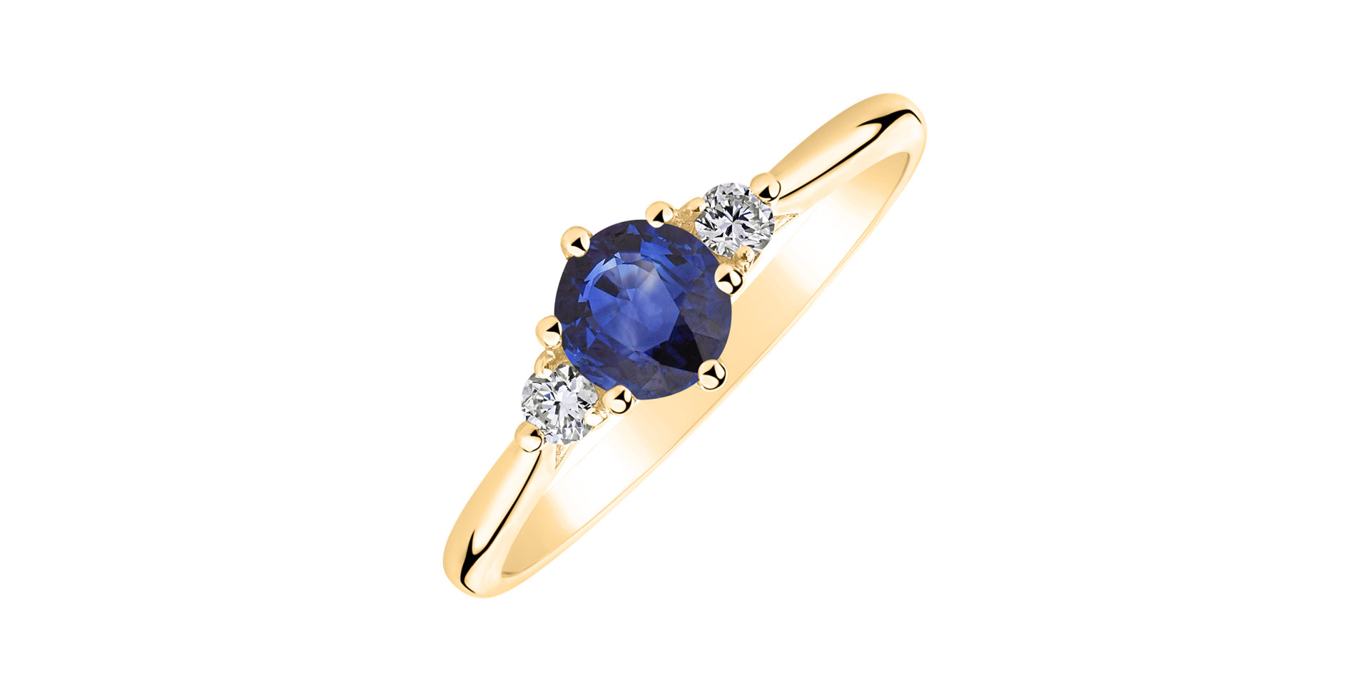 Diamond ring with Sapphire Midnight Serenity
