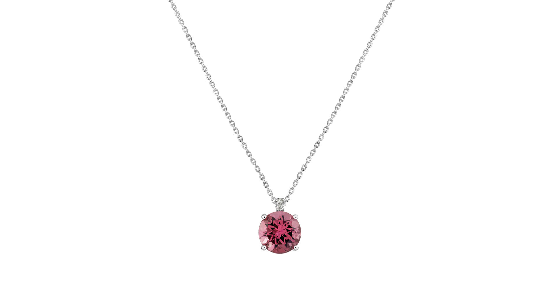 Diamond necklace with Tourmaline Bethy