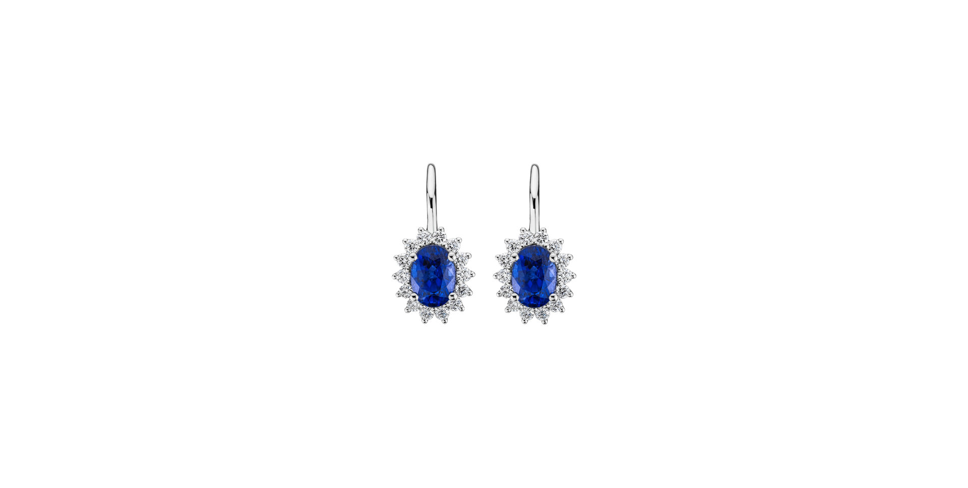 Diamond earrings with Sapphire Princess Sparkle
