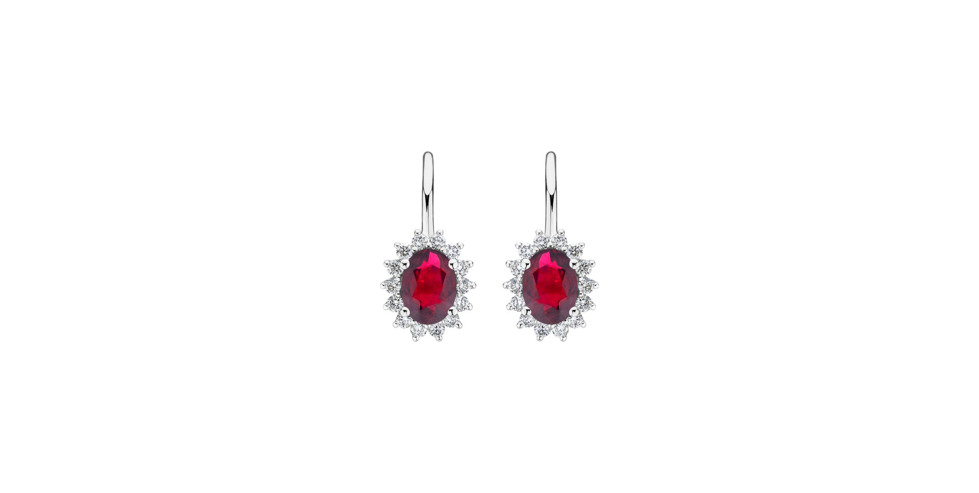 Diamond earrings with Ruby Princess Sparkle