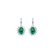 Diamond earrings with Emerald Princess4