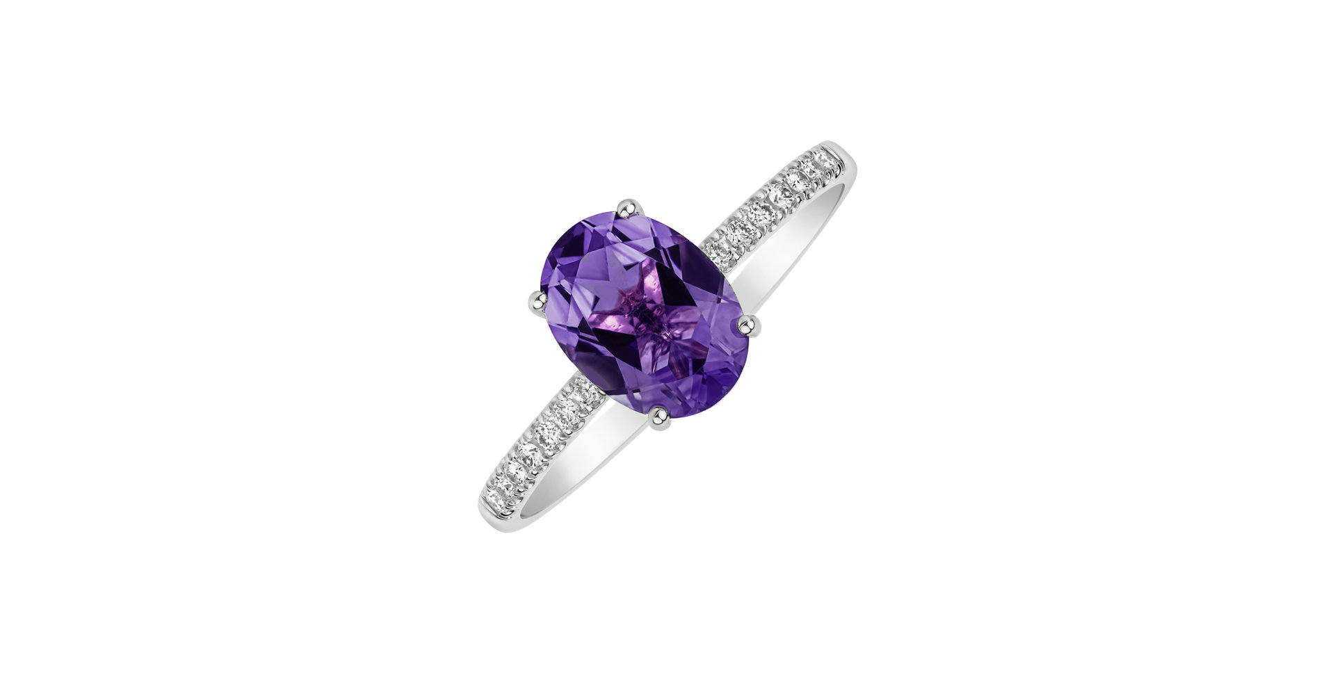 Diamond ring with Amethyst Touch of Shine