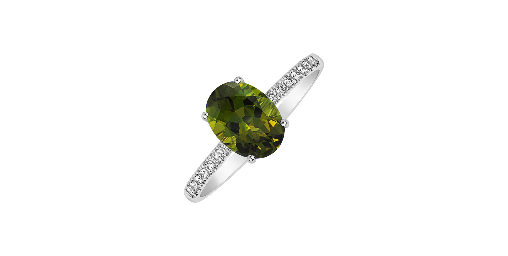 Diamond ring with Tourmaline Touch of Shine