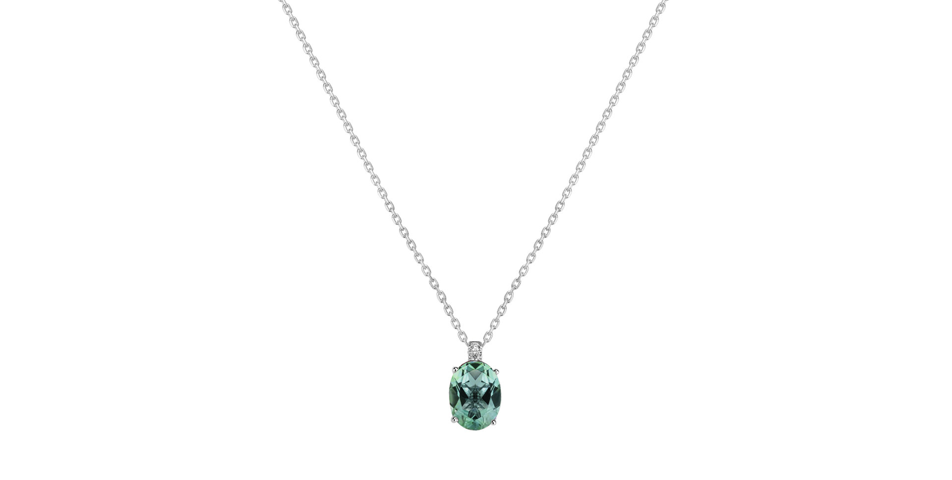 Diamond necklace with Tourmaline Grime