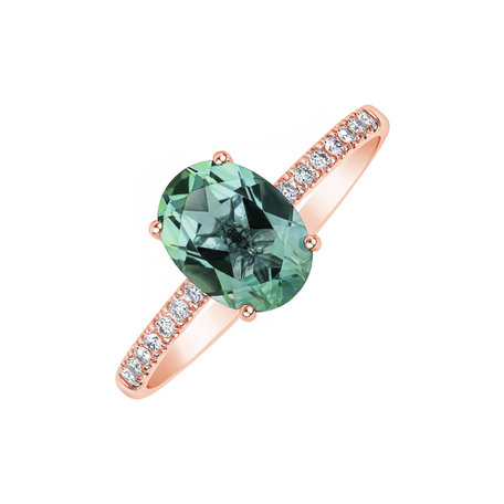 Diamond ring with Tourmaline Touch of Shine