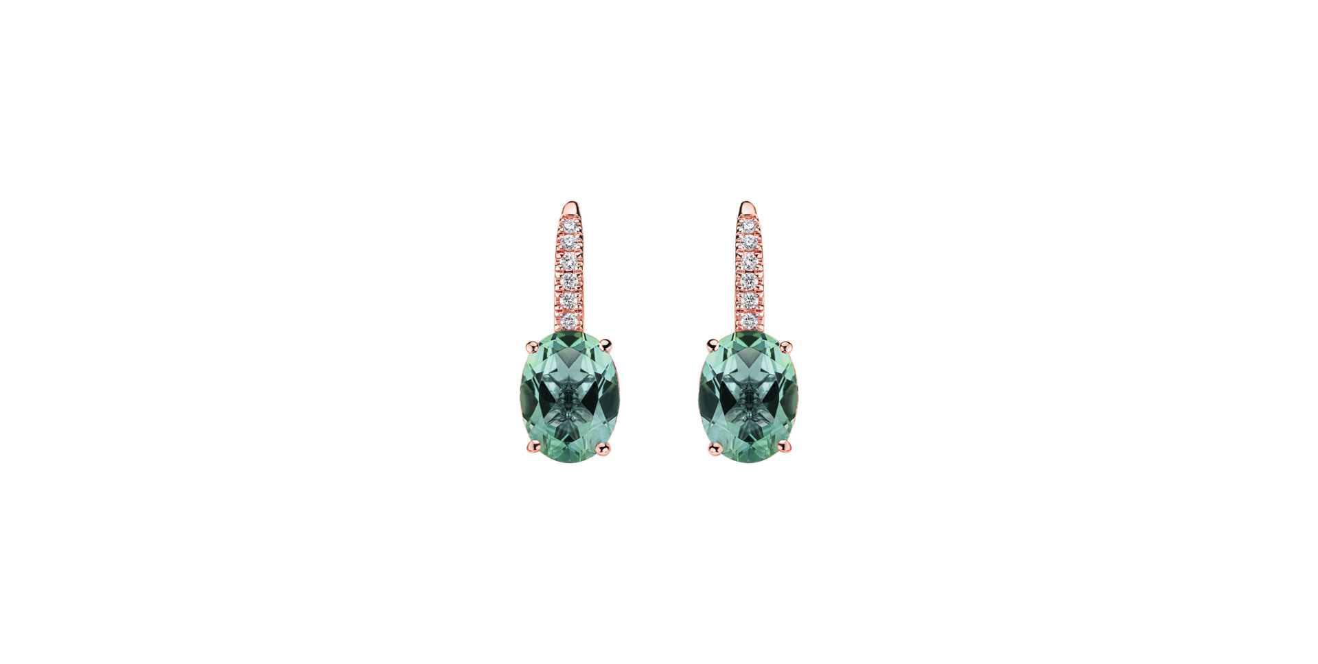 Diamond earrings with Tourmaline Iris Elegance
