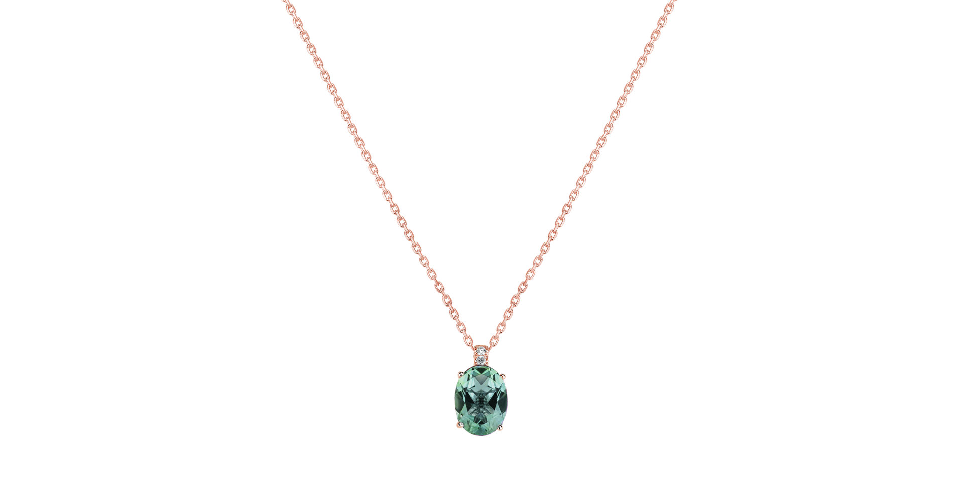 Diamond necklace with Tourmaline Grime