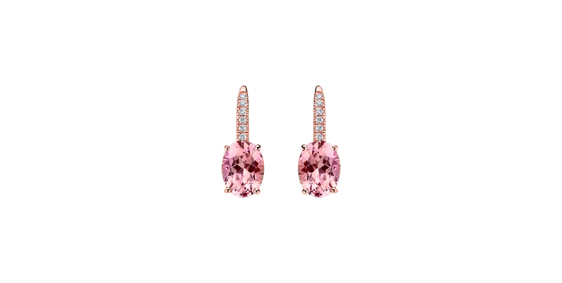 Diamond earrings with Tourmaline Iris Elegance
