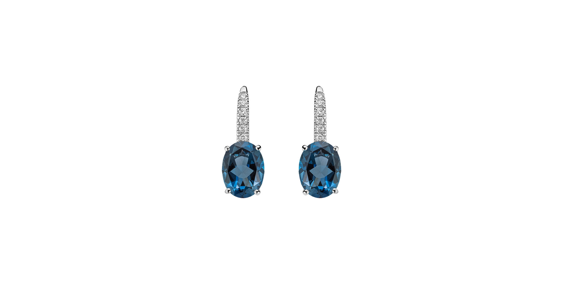 Diamond earrings with Topaz Niké Elegance