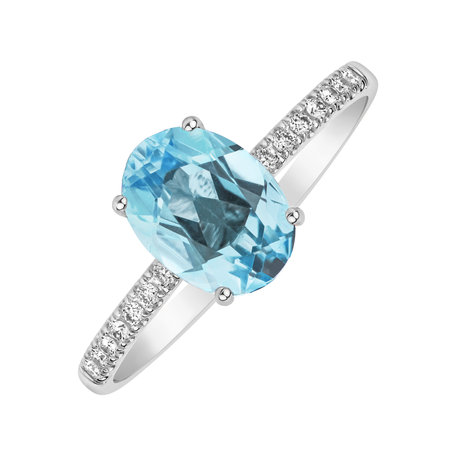 Diamond ring with Topaz Touch of Spark