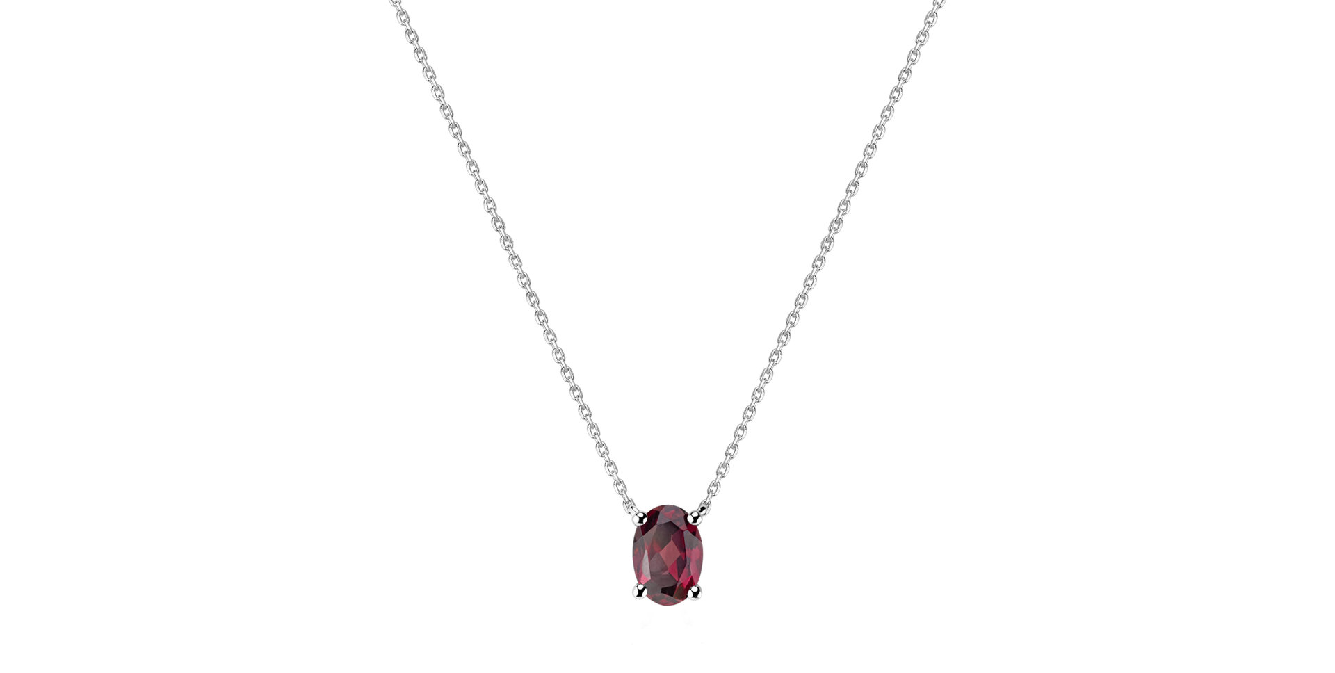 Necklace with Rhodolite Mystic Depth