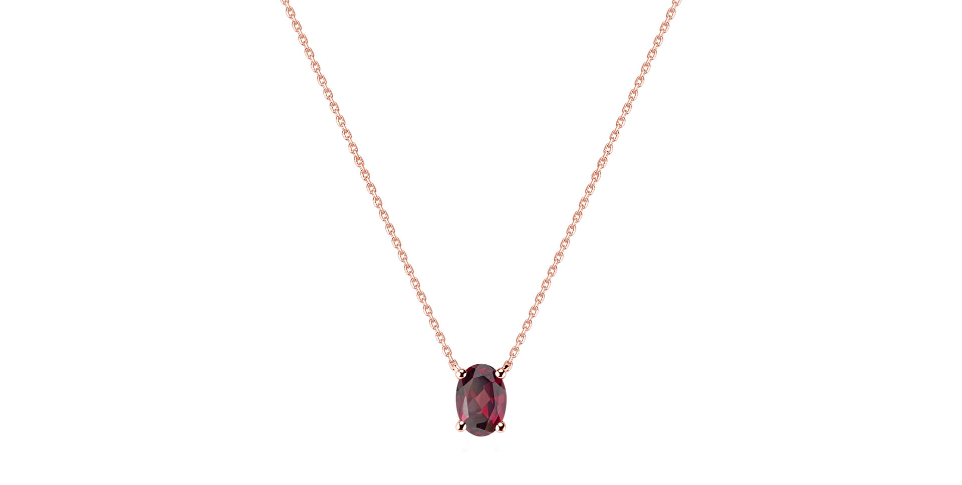 Necklace with Rhodolite Mystic Depth