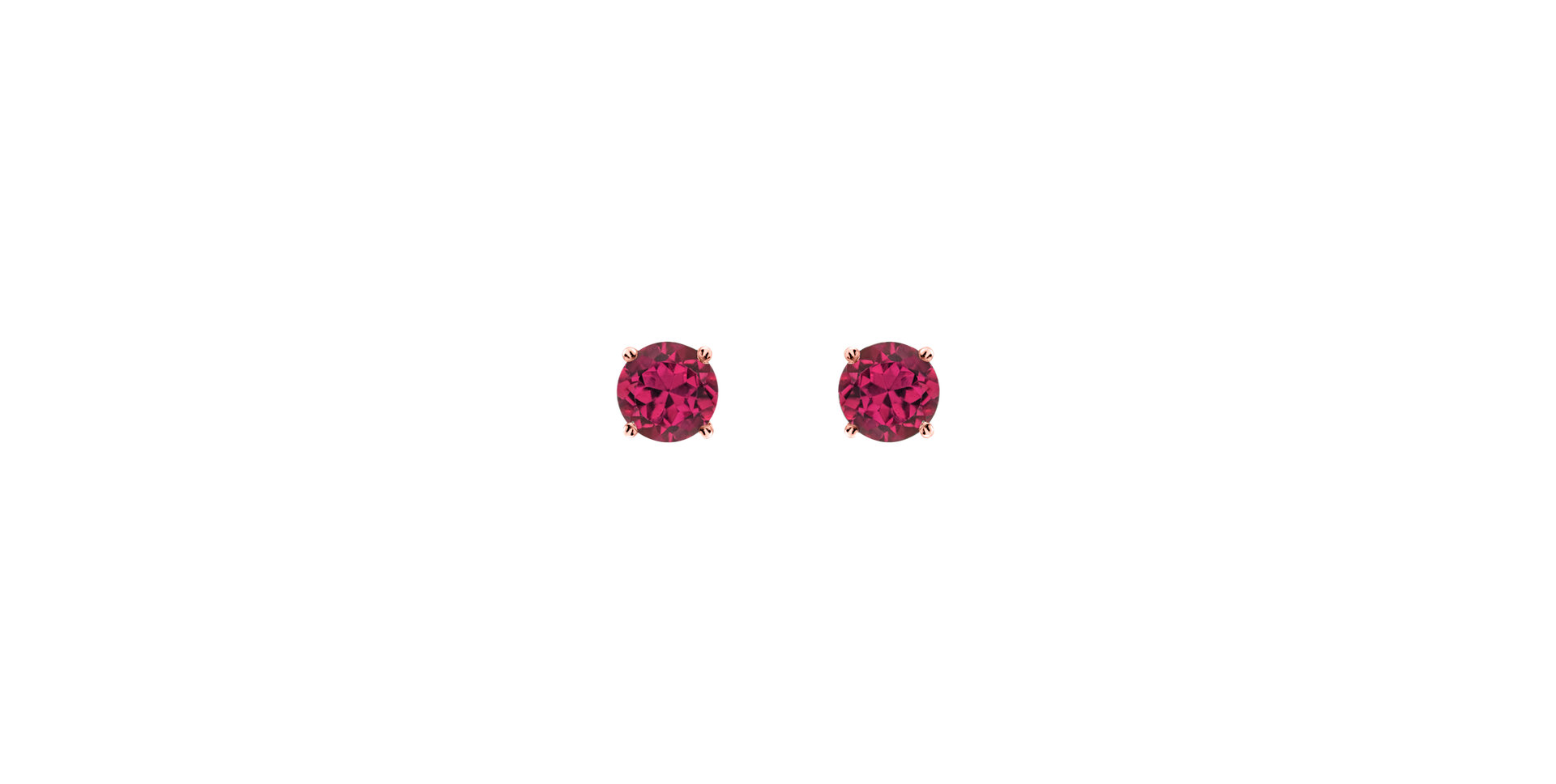 Earrings with Rhodolite Orbs