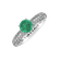 Diamond ring with Emerald Vilia3