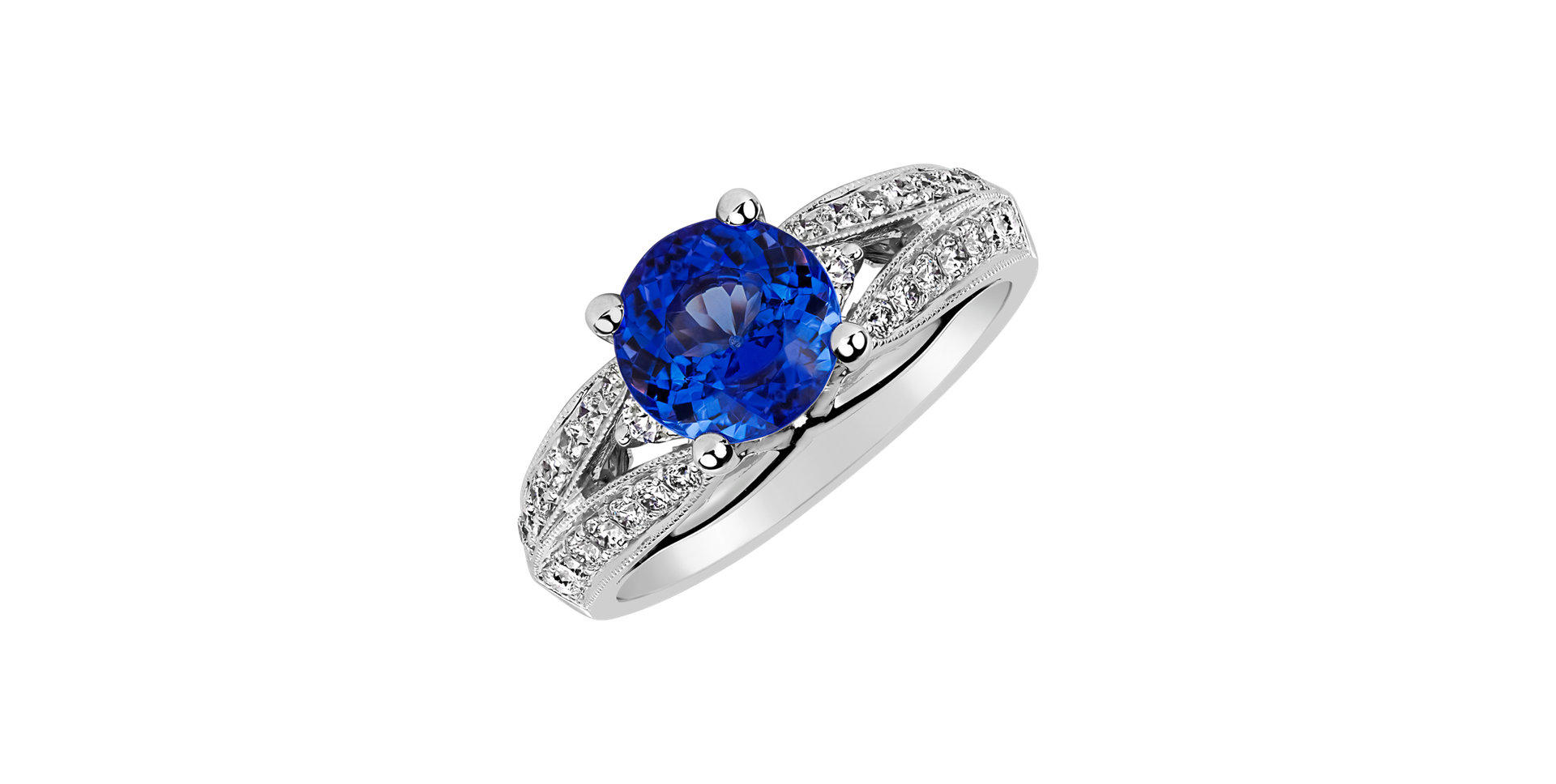 Diamond ring with Tanzanite Chantal