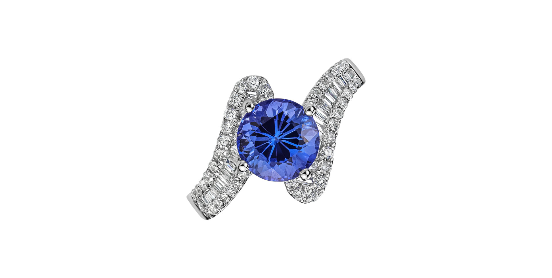 Diamond ring with Tanzanite Vitoria