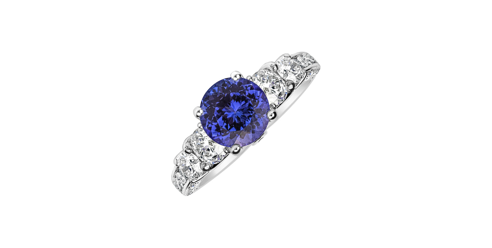 Diamond ring with Tanzanite Selina