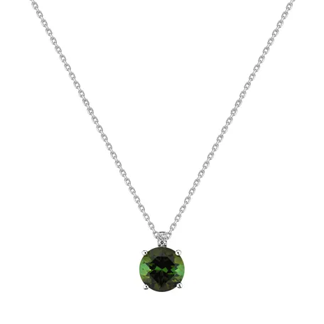 Diamond necklace with Tourmaline Bethy