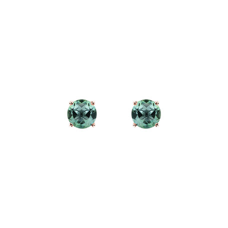 Earrings with Tourmaline Orbs