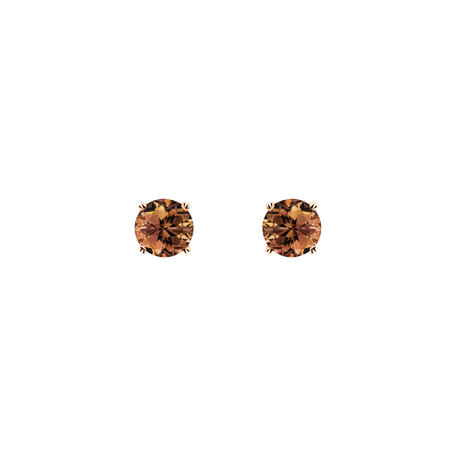 Earrings with Tourmaline Orbs