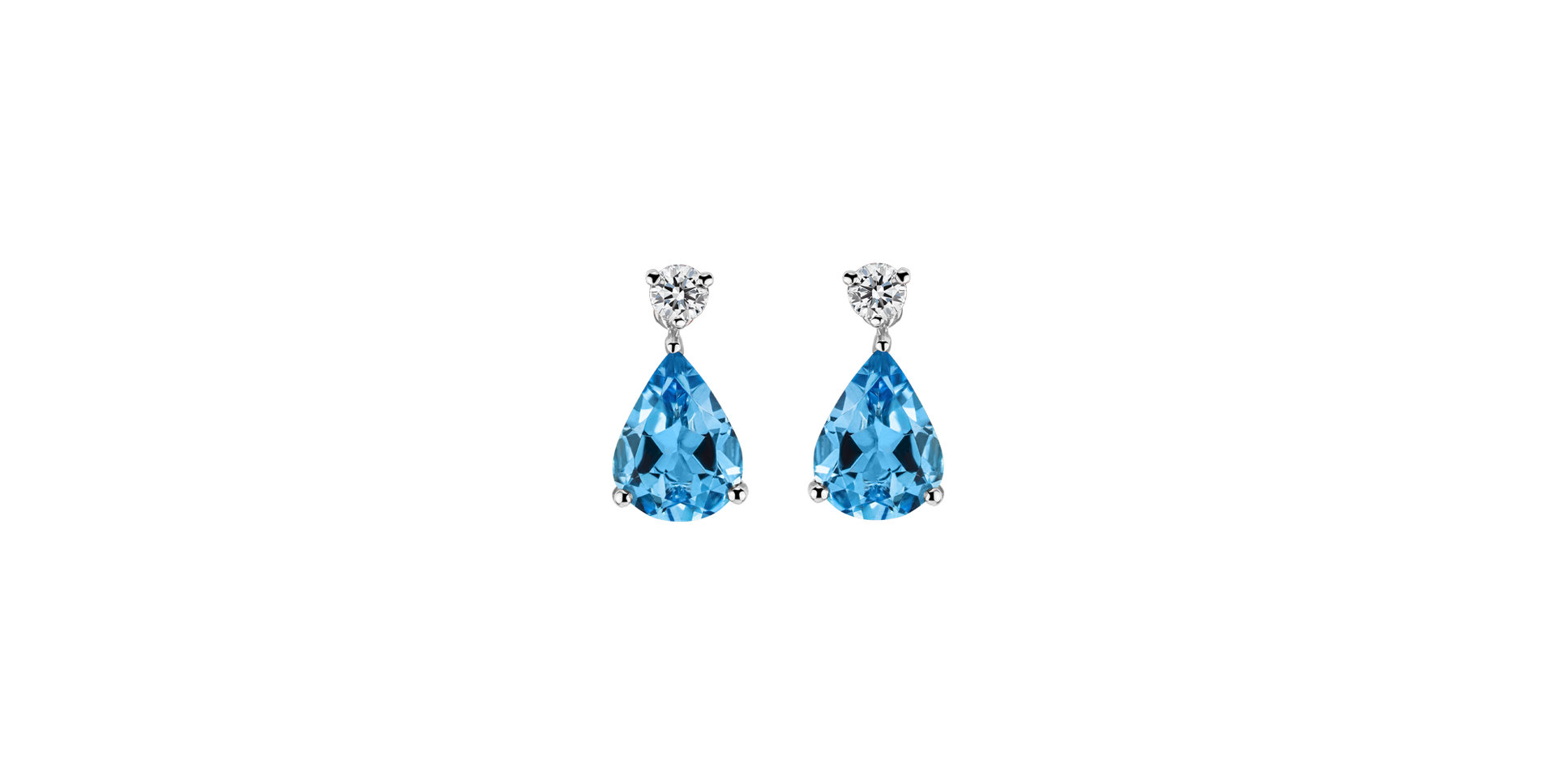 Diamond earrings with Topaz Galatea