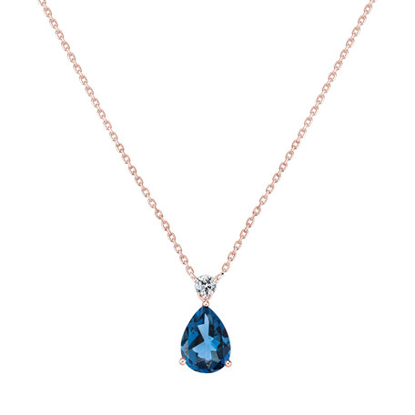 Diamond necklace with Topaz Galatea
